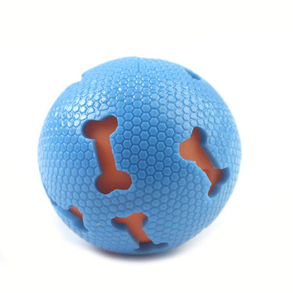 3 Pack Squeezz Ball Rubber Squeaker Erratic Bounce Squeaky Ball Dog Fetch Toy