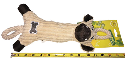 ® 'Plush Cow' Natural Jute Rope and Squeak Tugging Plush Dog Toy