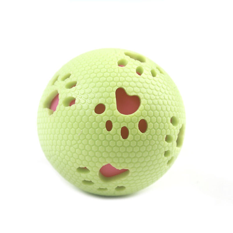 3 Pack Squeezz Ball Rubber Squeaker Erratic Bounce Squeaky Ball Dog Fetch Toy