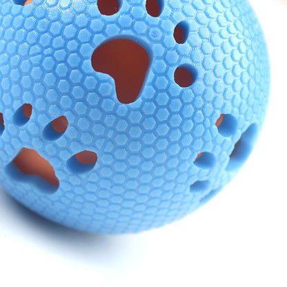 3 Pack Squeezz Ball Rubber Squeaker Erratic Bounce Squeaky Ball Dog Fetch Toy